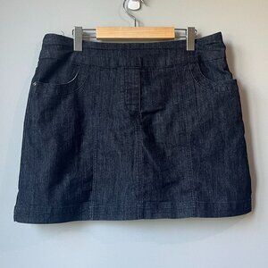 Reitmans Contrast Skort in dark denim size 14